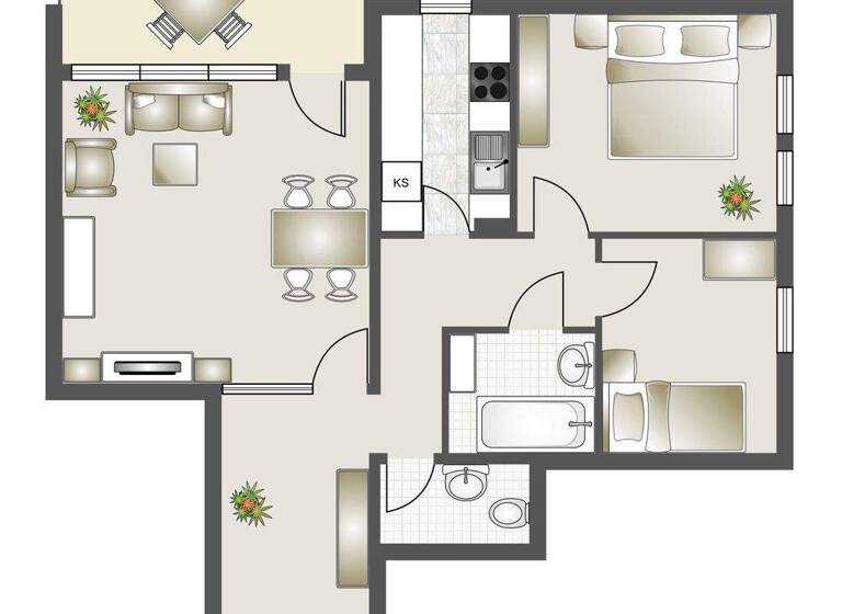 Wohnung zur Miete 1.000 € 3 Zimmer 78 m² Heumaden Stuttgart 70619