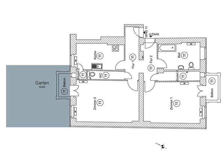 Wohnung zum Kauf 298.000 € 2 Zimmer 82,9 m² EG Stephanstr. 31 Steglitz Berlin 12167