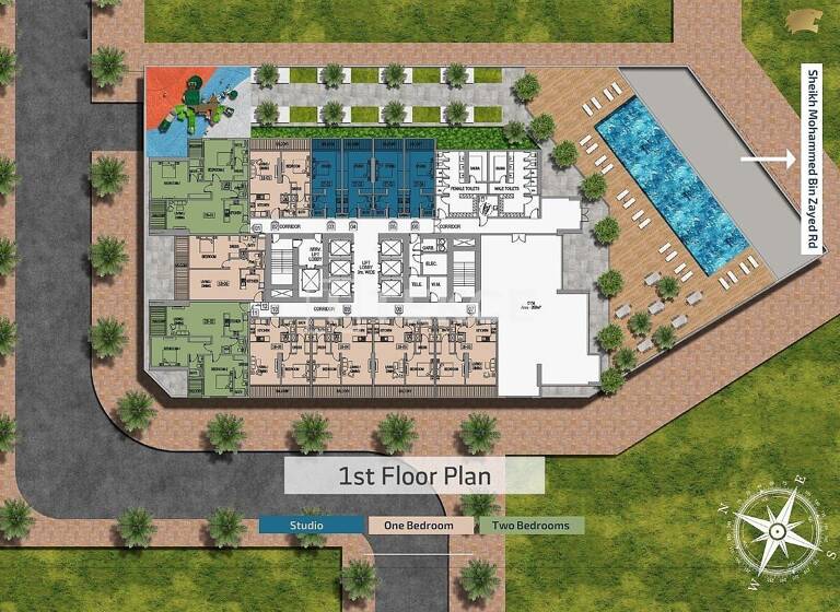 Studio zum Kauf 332.000 € 3 Zimmer 110 m² 21. Geschoss Dubai