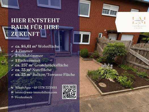 Reihenmittelhaus zum Kauf 209.000 € 4 Zimmer 84,6 m² 237 m² Grundstück Fredenbeck Fredenbeck 21717