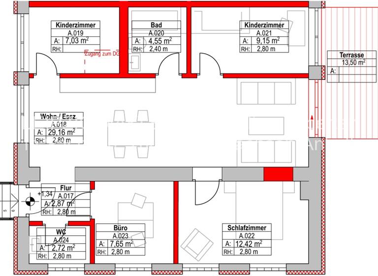 Wohnung zum Kauf 311.675 € 5 Zimmer 89,1 m² Püchau Machern 04827