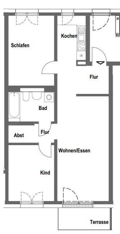 Wohnung zur Miete 748 € 3 Zimmer 70,6 m² EG Geschwister-Scholl-Straße 12 Herzogenaurach 91074