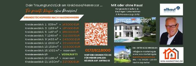 Grundstück zum Kauf provisionsfrei 171.000 € 1.022 m² Grundstück Westersode Hemmoor Warstade 21745