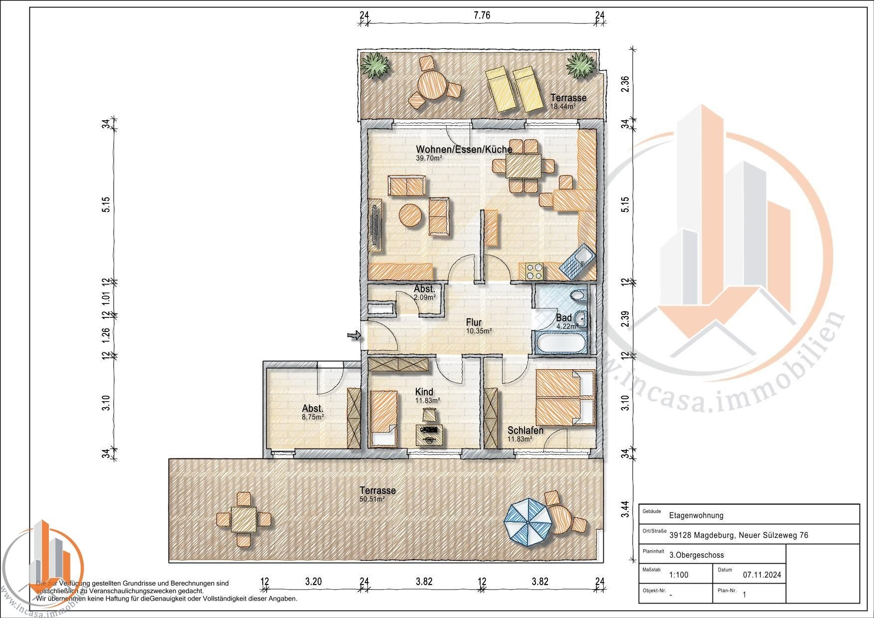 Wohnung zum Kauf 169.000 € 3 Zimmer 97,3 m²<br/>Wohnfläche 3.<br/>Geschoss Neuer Sülzeweg 76 Sülzeanger Magdeburg 39128