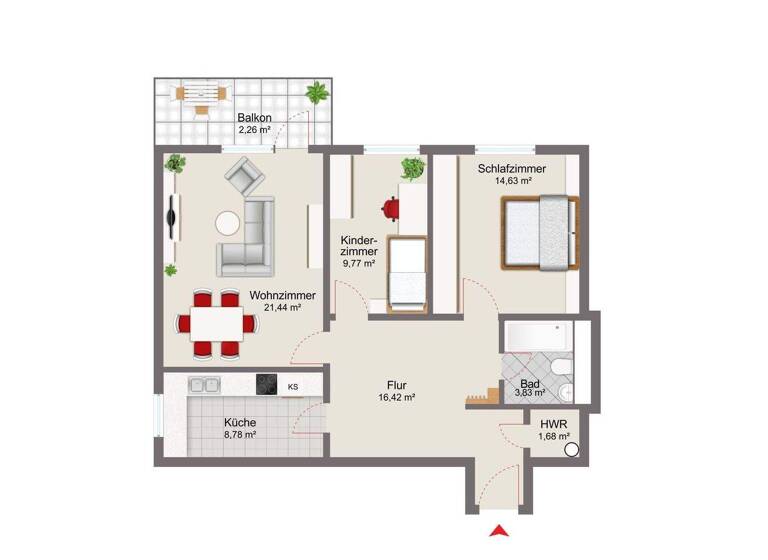 Wohnung zum Kauf 99.000 € 3 Zimmer 80,5 m² 5. Geschoss frei ab sofort Aldenburg Wilhelmshaven 26389