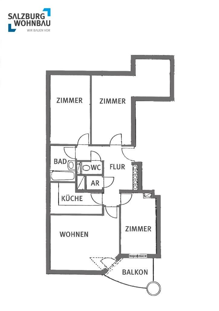 Wohnung zur Miete 614 € 4 Zimmer 87,8 m²<br/>Wohnfläche Sparkassenstraße 12 St. Johann im Pongau 5600