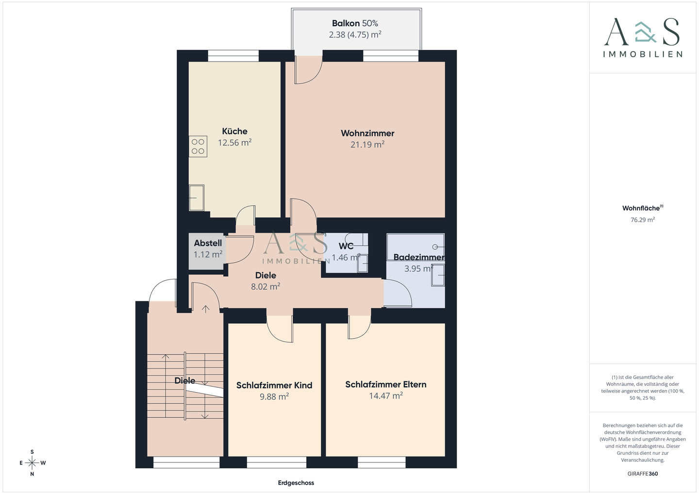 Immobilie in Gütersloh - Großzügige 3-Zimmer-Wohnung mit zusätzlichem 36,5m² Dachboden - Verkauf gegen Gebot! - Bild 3