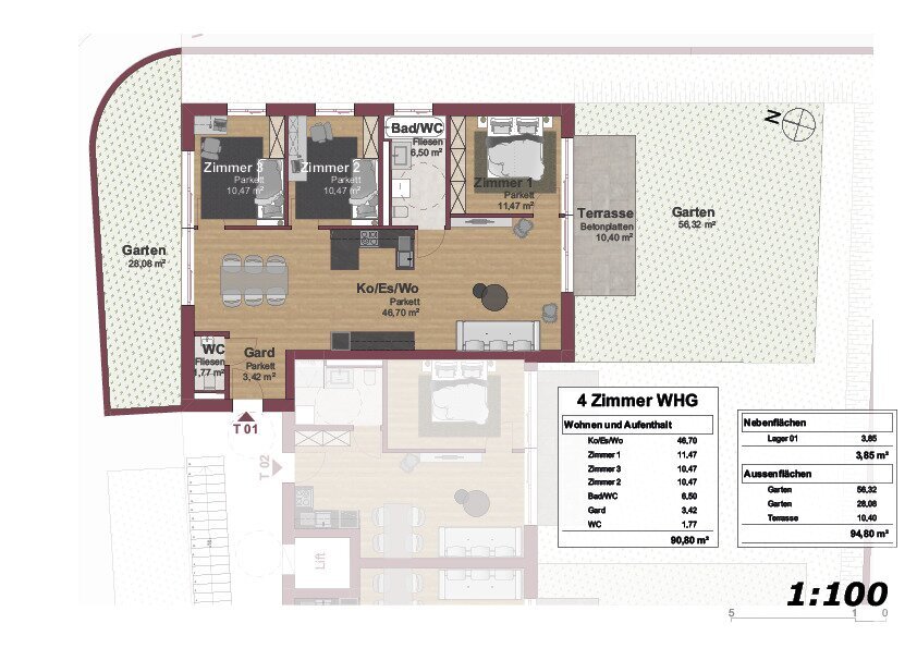 Wohnung zum Kauf 795.000 € 4 Zimmer EG<br/>Geschoss Natters 6161