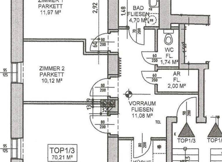 Wohnung zur Miete 605 € 3 Zimmer 70,2 m² 1. Geschoss Gresten 3264