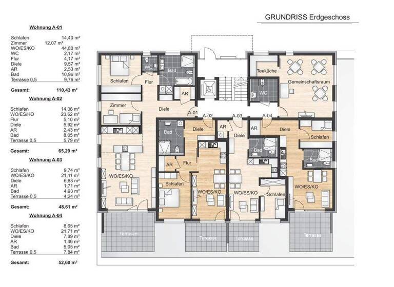 Wohnung zur Miete 950 € 2 Zimmer 49 m² EG Kreuzstein Bayreuth 95448
