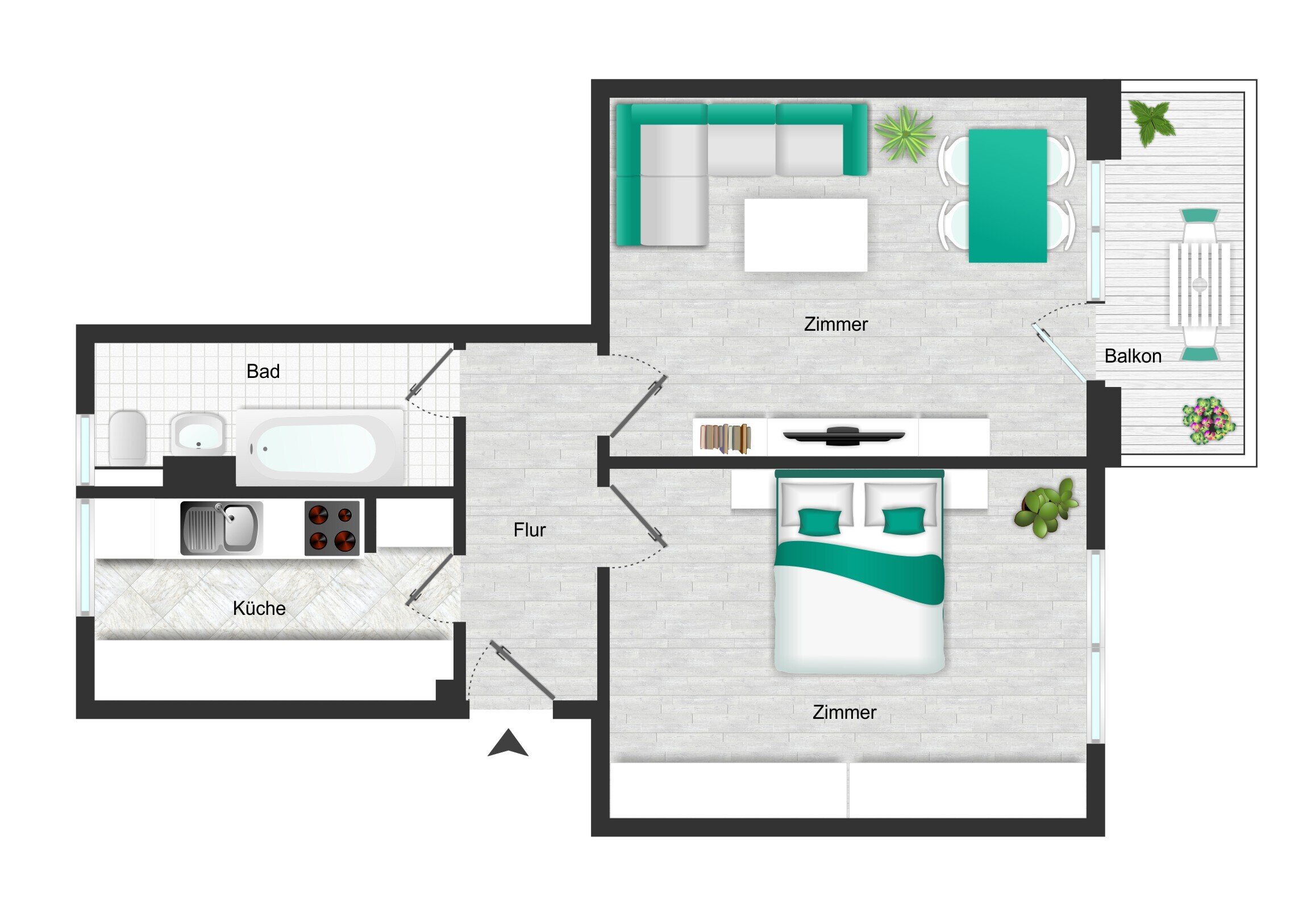 Wohnung zum Kauf 42.000 € 2 Zimmer 50 m²<br/>Wohnfläche 5.<br/>Geschoss Helmut-Welz-Straße 34 Aschersleben Aschersleben 06449