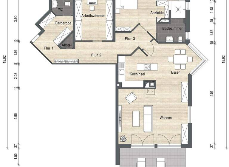 Wohnung zum Kauf 695.000 € 3 Zimmer 129 m² Heisingen Essen / Heisingen 45259