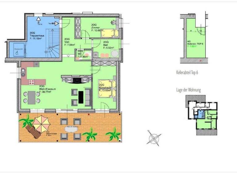 Penthouse zum Kauf - Erstbezug 420.000 € 3 Zimmer 80 m² St. Kanzian am Klopeiner See 9122
