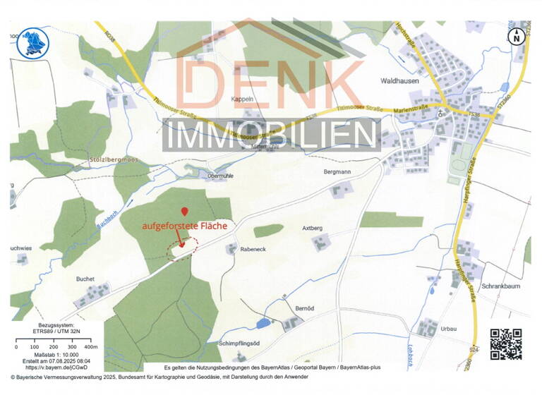 Land-/Forstwirtschaft zum Kauf 98.000 € 6.533 m² Grundstück Schnaitsee Schnaitsee / Waldhausen 83530