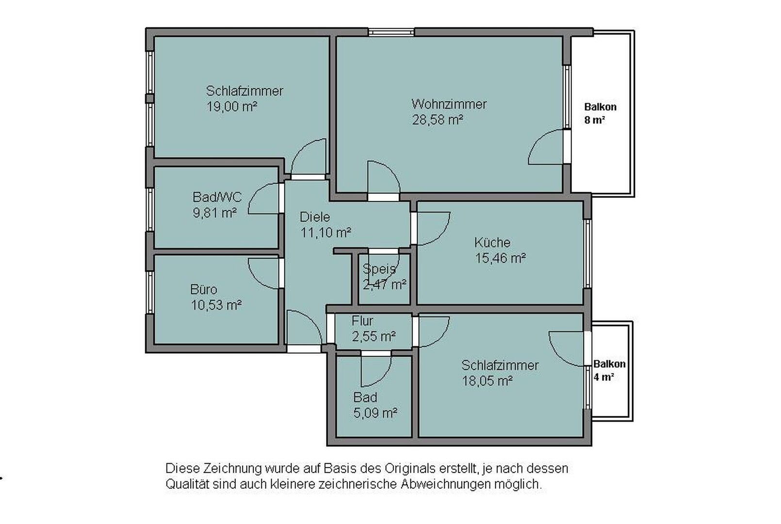 Wohnung zum Kauf provisionsfrei 649.000 € 4 Zimmer 129 m²<br/>Wohnfläche 1.<br/>Geschoss Forststr. 24 Rosenheim 83026