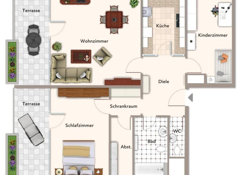 Wohnung zum Kauf 395.000 € 3 Zimmer 93,1 m² Berg Landshut 84036