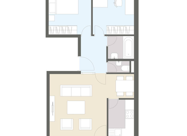 Wohnung zum Kauf 189.000 € 3 Zimmer 71 m² 1. Geschoss Baumberg Monheim am Rhein 40789