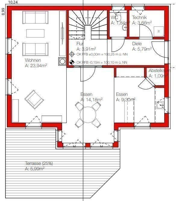 Einfamilienhaus zum Kauf provisionsfrei 590.400 € 5 Zimmer 125 m²<br/>Wohnfläche 475 m²<br/>Grundstück Frohe Aussicht 1 Bad Wurzach Bad Wurzach 88410