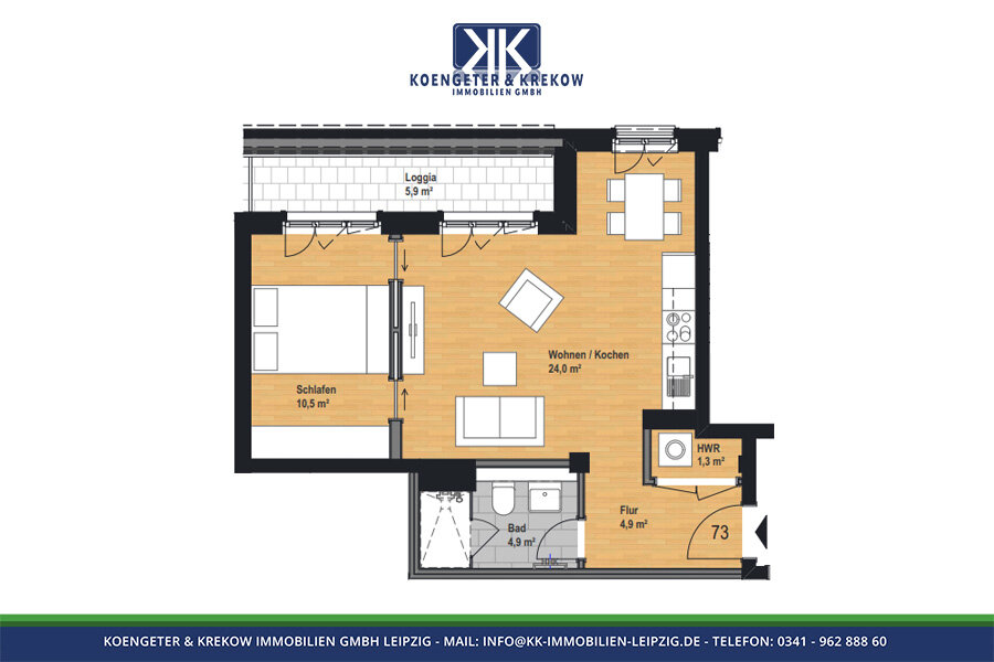 Wohnung zur Miete 721 € 2 Zimmer 51,5 m²<br/>Wohnfläche EG<br/>Geschoss Judith-Auer-Straße 20 Reudnitz-Thonberg Leipzig 04317