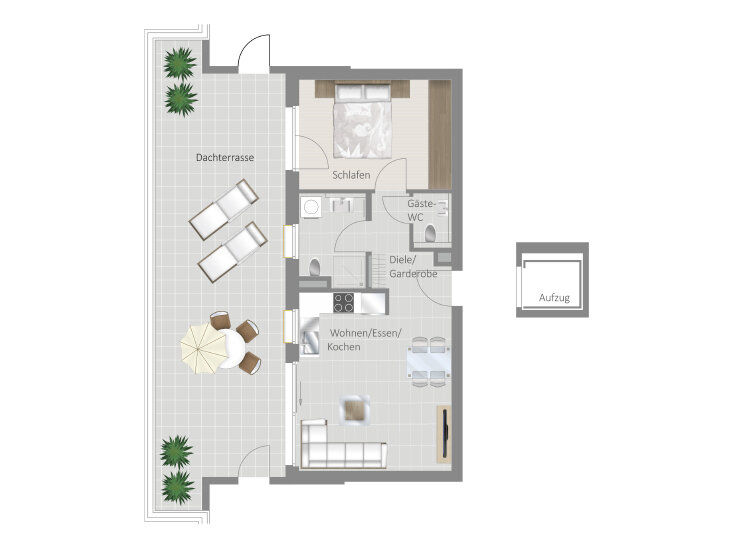 Penthouse zum Kauf provisionsfrei 429.800 € 2,5 Zimmer 69 m²<br/>Wohnfläche 3.<br/>Geschoss Am Rotweg 3 Großingersheim Ingersheim 74379