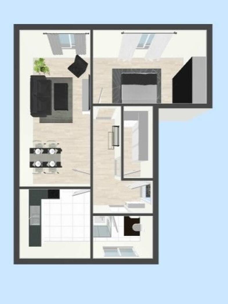 Wohnung zur Miete 450 € 2 Zimmer 59 m² 3. Geschoss Wiesenstraße 7 Zella-Mehlis 98544