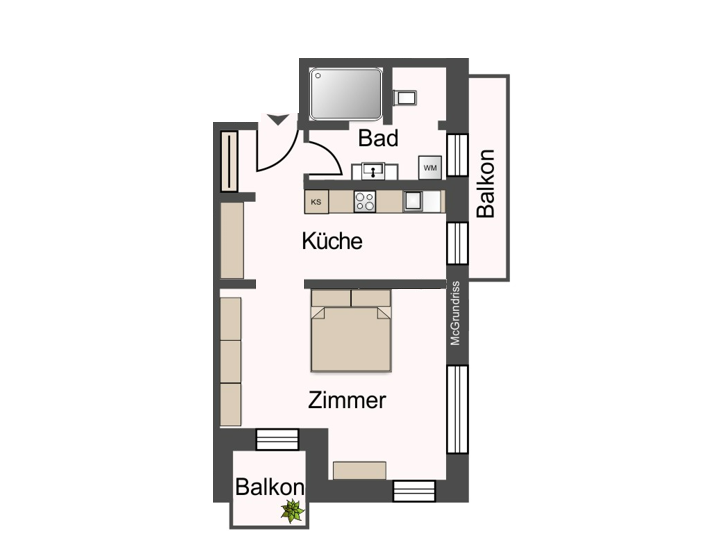 Wohnung zur Miete 640 € 1 Zimmer 47 m²<br/>Wohnfläche 3.<br/>Geschoss Naumburg Naumburg (Saale) 06618