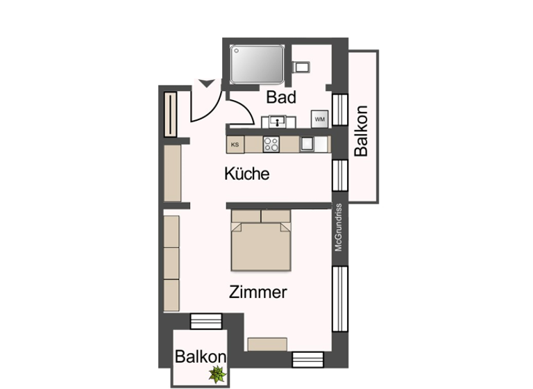 Wohnung zur Miete - Neubau 640 € 1 Zimmer 47 m²<br/>Wohnfläche 3.<br/>Geschoss Naumburg Naumburg (Saale) 06618
