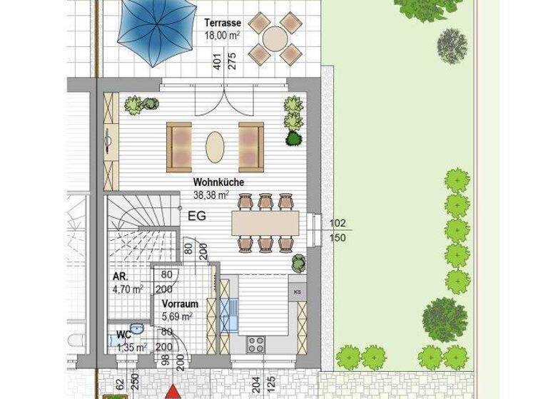 Doppelhaushälfte zur Miete - Erstbezug 1.400 € 4 Zimmer 97,1 m² Pottendorf 2486