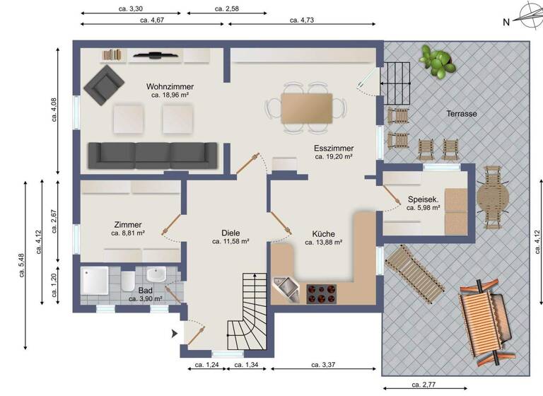 Stadthaus zum Kauf 1.095.000 € 6,5 Zimmer 195,6 m² 842 m² Grundstück Farmsen-Berne Hamburg / Farmsen-Berne 22159