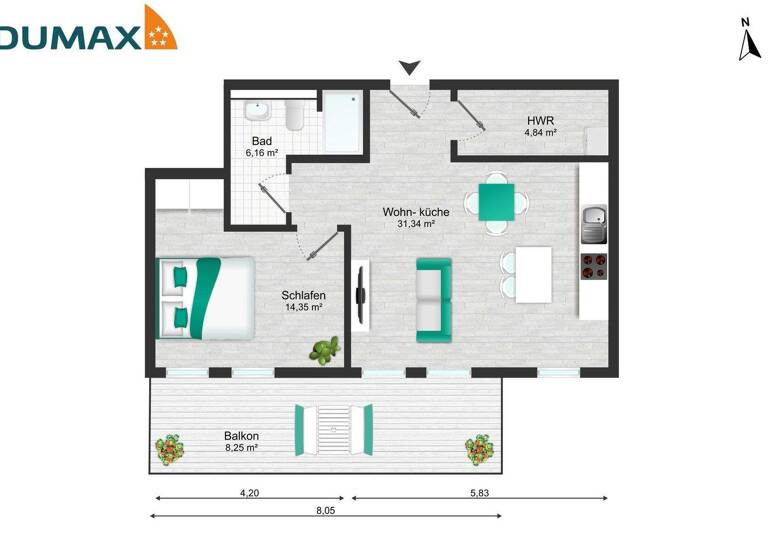 Wohnung zur Miete - Erstbezug 770 € 2 Zimmer 59 m² 2. Geschoss frei ab 01.05.2026 Twistringen 27239