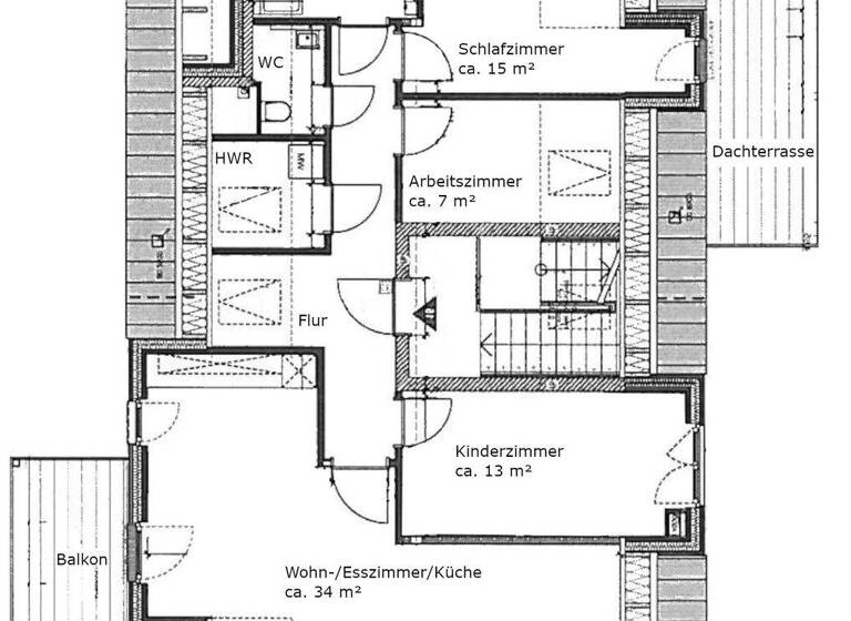 Penthouse zum Kauf 390.000 € 3,5 Zimmer 102 m² 2. Geschoss Gerstenkamp 4 Hedendorf Buxtehude 21614