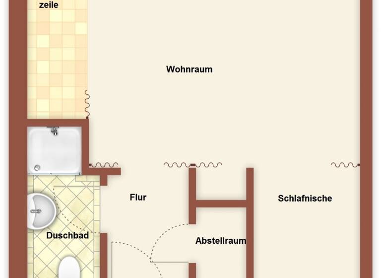 Studio zur Miete 295 € 1 Zimmer 25,5 m² 2. Geschoss frei ab 01.05.2026 Glückstadt 25348