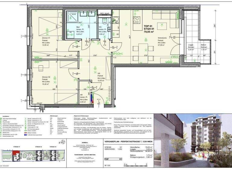 Wohnung zum Kauf 465.000 € 3 Zimmer 79,2 m² frei ab 05.11.2026 Wien 1230