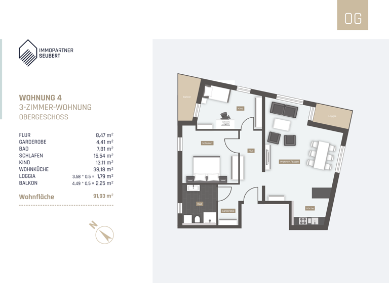 Wohnung zum Kauf 367.000 € 3 Zimmer 92,6 m² Straubing 94315