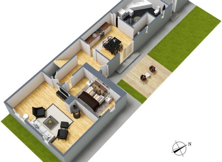 Doppelhaushälfte zum Kauf 195.000 € 4 Zimmer 105 m² 1.254 m² Grundstück Garz Garz / Rügen 18574