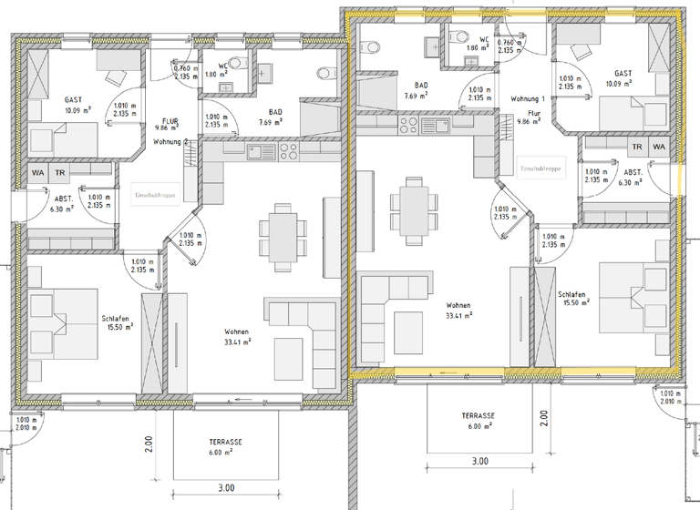 Doppelhaushälfte zur Miete 1.020 € 3 Zimmer 85 m² frei ab 01.07.2026 Ostrhauderfehn 26842