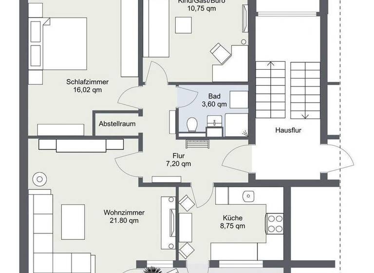 Wohnung zum Kauf 169.000 € 3 Zimmer 72,5 m² 2. Geschoss Sodenmatt Bremen 28259