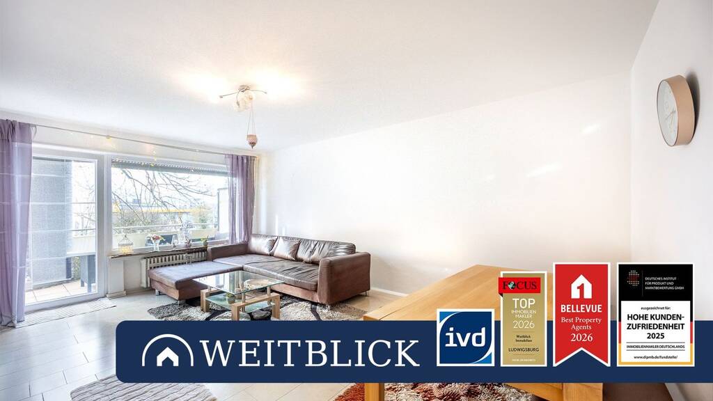 Wohnung zum Kauf 199.000 € 2 Zimmer 57,6 m² 1. Geschoss West Ludwigsburg 71636