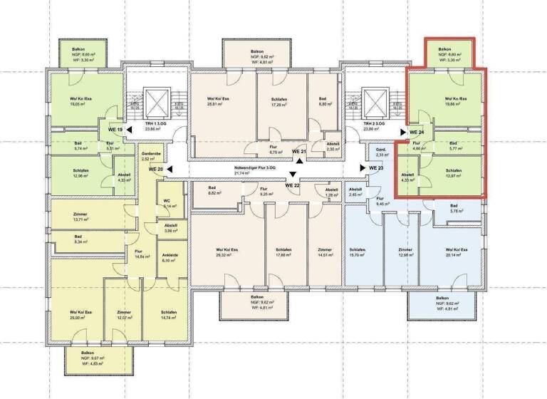 Wohnung zum Kauf provisionsfrei als Kapitalanlage geeignet 243.312 € 2 Zimmer 50,7 m² Zeitzer Straße 2 Löbstedt Jena 07743