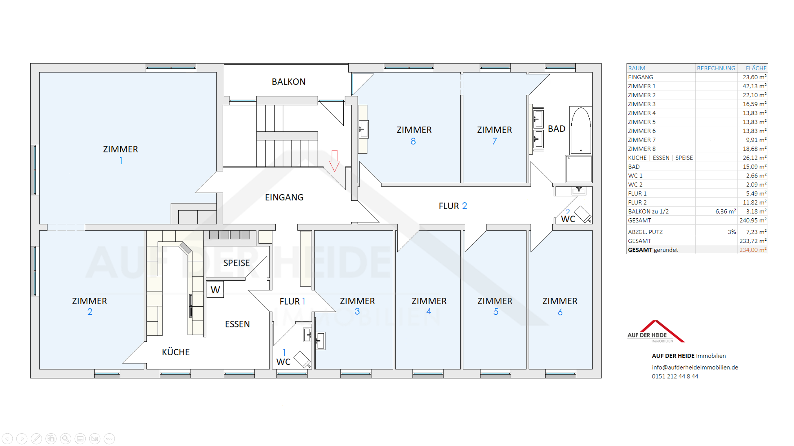 Büro-/Praxisfläche zur Miete 2.105 € 8 Zimmer 234 m²<br/>Bürofläche Hallstadt Hallstadt 96103