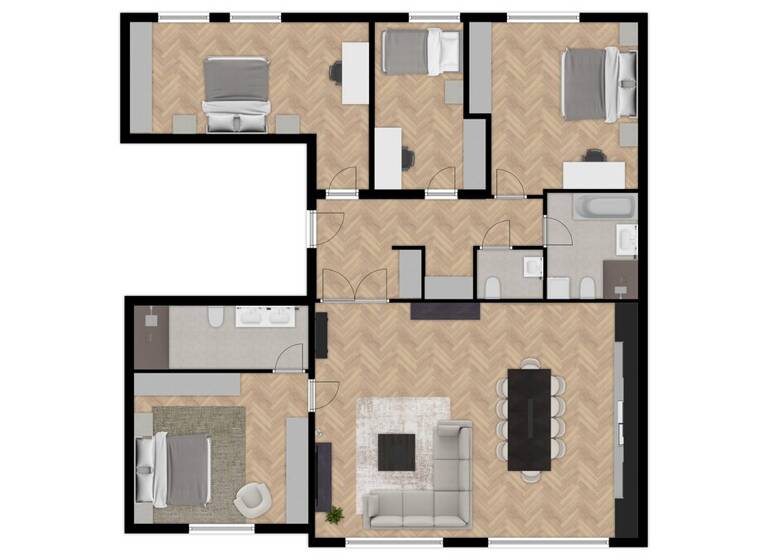 Wohnung zum Kauf 1.390.000 € 5 Zimmer 141,7 m² 4. Geschoss Wien 1040