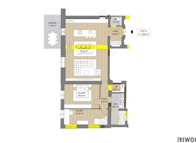 Wohnung zum Kauf 750.000 € 3 Zimmer 111,9 m² 1. Geschoss Vinzenz-Heß-Gasse 14 Wien 1130
