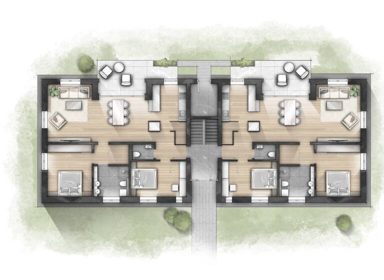 Wohnung zum Kauf - Erstbezug 448.000 € 3 Zimmer 99 m² EG Worpswede 27726