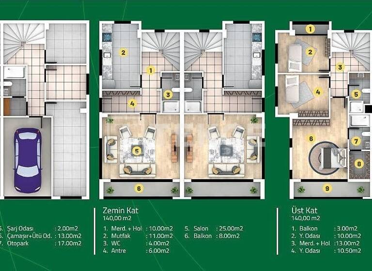 Doppelhaushälfte zum Kauf 409.000 € 5 Zimmer 212 m² 2.000 m² Grundstück Istanbul 34325