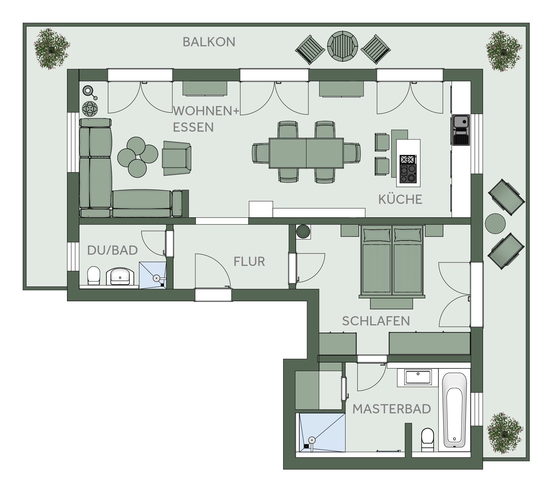 Wohnung zur Miete 2.100 € 2 Zimmer 110 m²<br/>Wohnfläche Weißach Kreuth/Weissach 83700