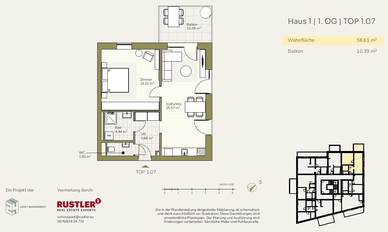 Wohnung zur Miete 570 € 2 Zimmer 56,6 m²<br/>Wohnfläche 01.09.2025<br/>Verfügbarkeit Graz 8054