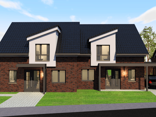 Doppelhaushälfte zum Kauf - Erstbezug 772.256 € 5 Zimmer 155,6 m² 342,3 m² Grundstück Sutthausen Osnabrück 49082