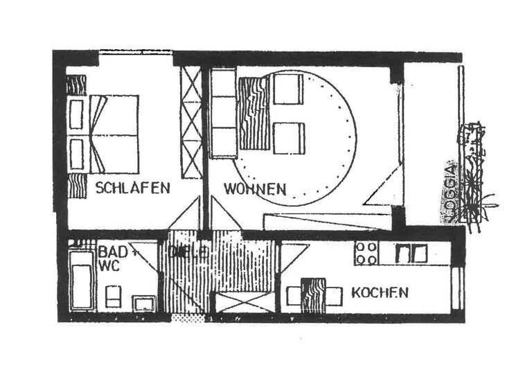 Wohnung zur Miete 800 € 2 Zimmer 63,1 m² 1. Geschoss frei ab 01.05.2026 Inningen Augsburg 86199