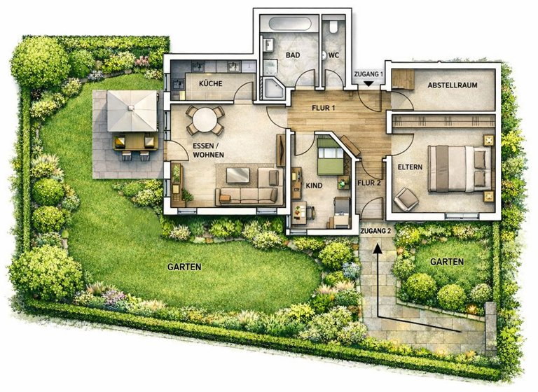 Wohnung zum Kauf 389.000 € 3,5 Zimmer 84,2 m² EG Bad Cannstatt Stuttgart 70374