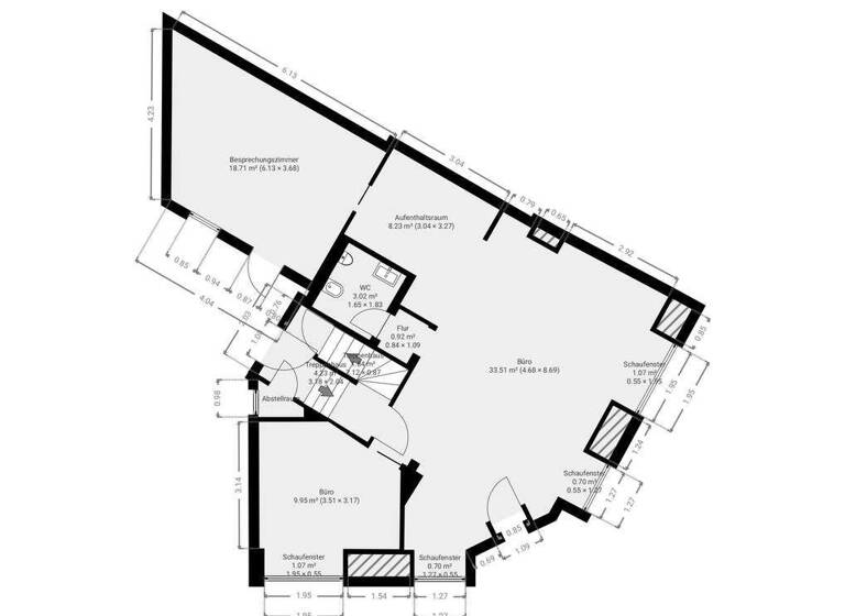 Büro-/Praxisfläche zur Miete 1.560 € 78 m²<br/>Bürofläche Rödelheim Frankfurt am Main 60489